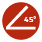 Symbol für Hangtauglichkeit bis 45°